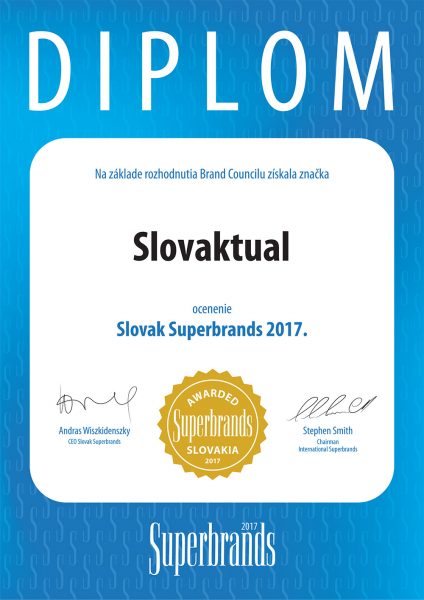 Slovaktual Slovak Superbrands 2017